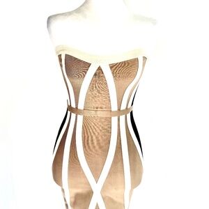 Strapless Bodycon Mini Dress - Size S
